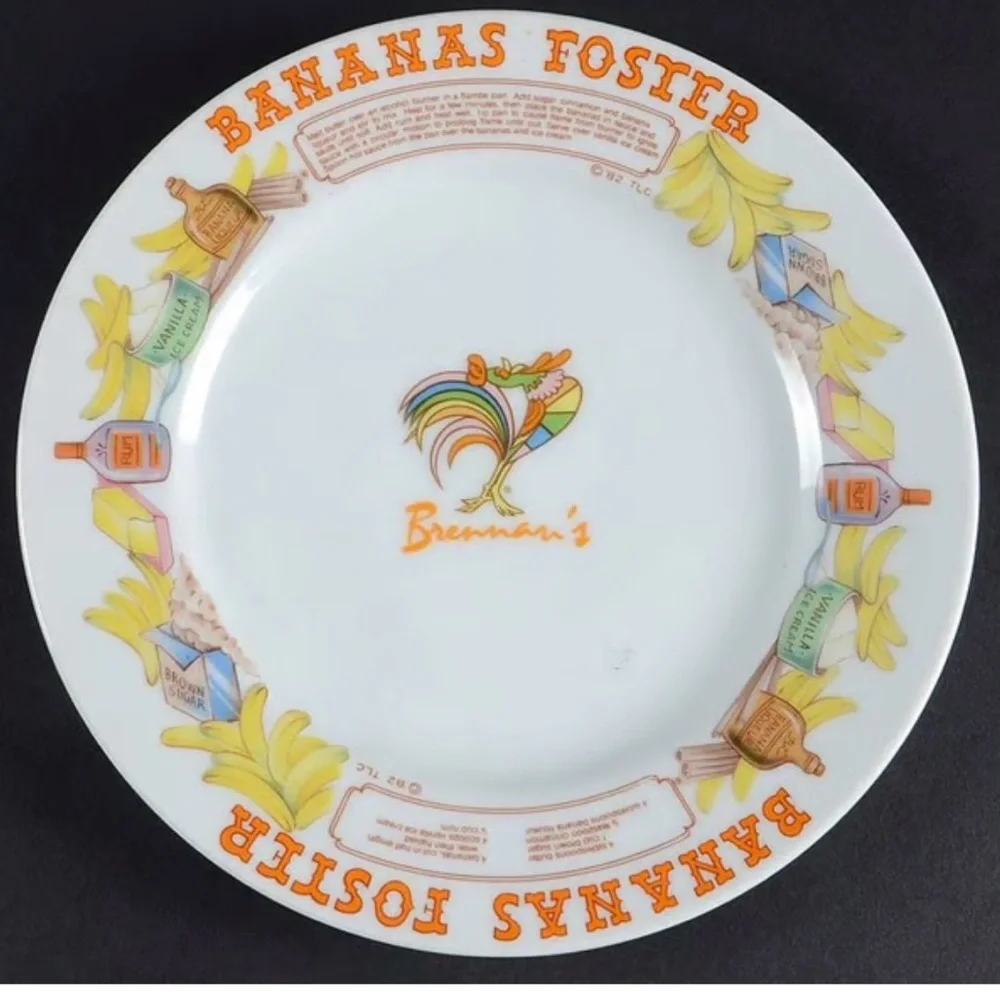 Ljungberg Brennan's Restaurant New Orleans Dessert Recipe Plates Set of 4 Rare! - Picture 2 of 7